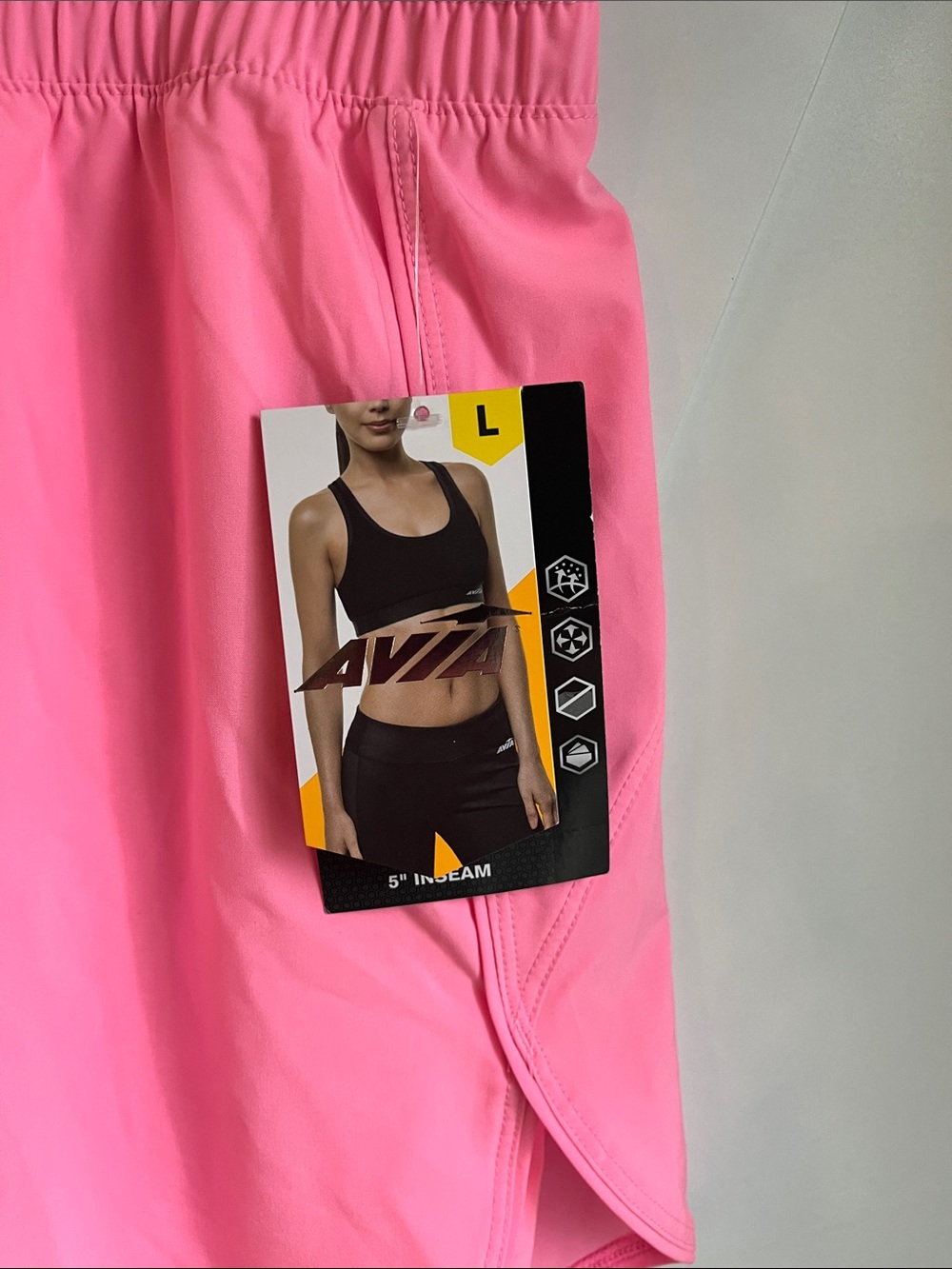 Avia Bubblegum Pink Women’s Athletic Shorts - Picture 2 of 5